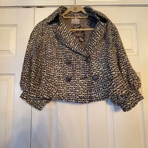 Silver and black jacket